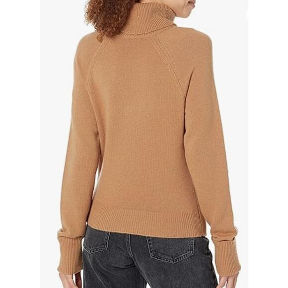 NEW PAIGE Women's Cherise Turtle Neck Cropped Cutout Sweater Size L - Picture 2 of 5